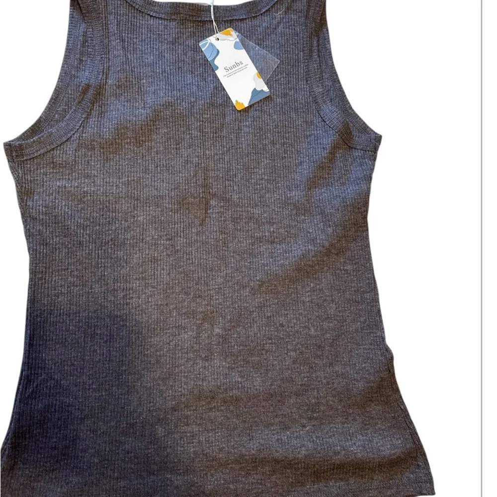 NWT SUNBS Women Tank Tops Ribbed Summer Sexy Sleeveless. - Picture 4 of 7